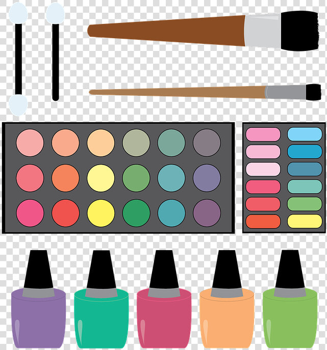 Makeup  Cosmetics  Fashion  Eyeshadow  Brush   Nail Polish And Make Up Clipart  HD Png DownloadTransparent PNG