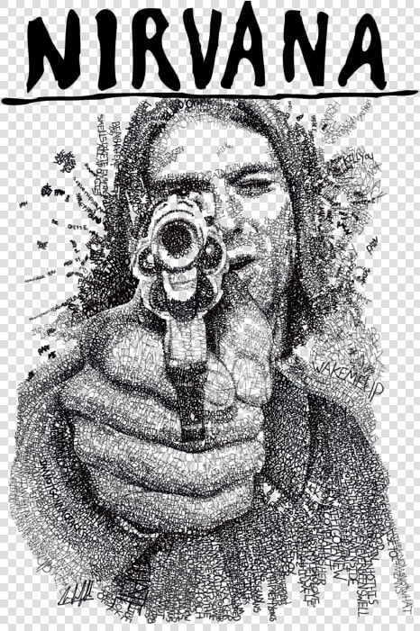 Bleed Area May Not Be Visible   Kurt Cobain Drawings  HD Png DownloadTransparent PNG