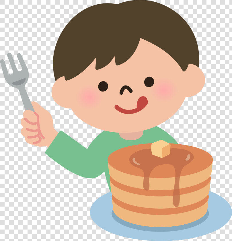 Boy Eating Pancakes   Eating Pancakes Clip Art  HD Png DownloadTransparent PNG