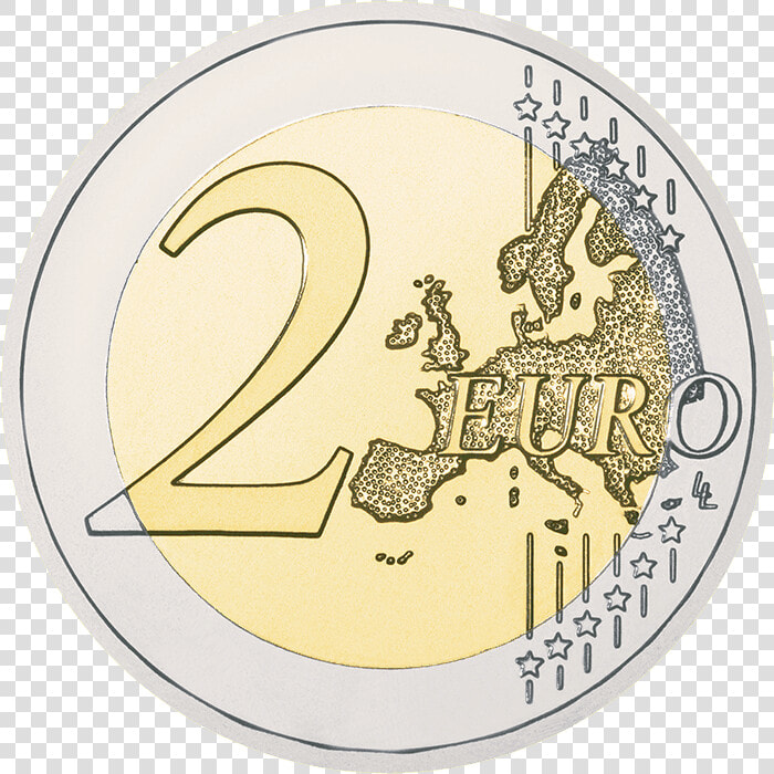 2 Euro Coin European Union Flag  HD Png DownloadTransparent PNG