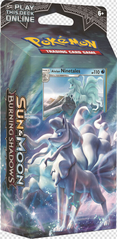 Sun  amp  Moon Burning Shadows Luminous Frost Theme Deck   Alolan Ninetales Pokemon Card  HD Png DownloadTransparent PNG