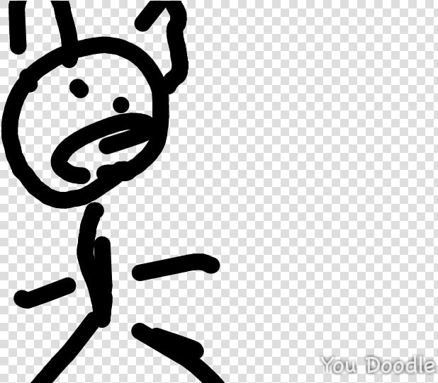 He Is A Poorly Drawn Stickman With Bunny Ears Clipart  HD Png DownloadTransparent PNG