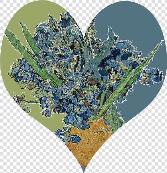 Iris Heart Van Gogh Heart Grunge Iris Heart Van Gogh   Van Gogh Irises  HD Png DownloadTransparent PNG