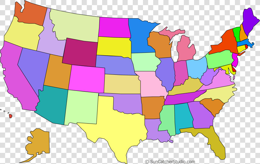 Colored Blank Us Map   Png Download  Transparent PngTransparent PNG