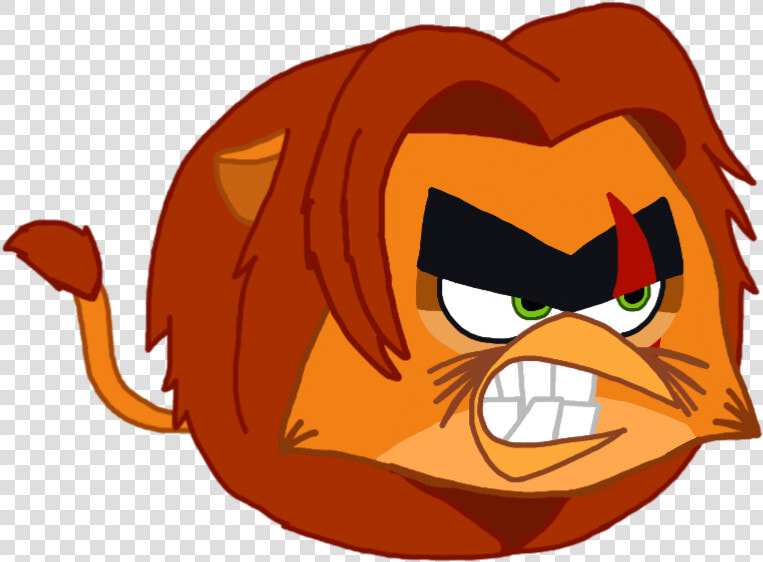 Angry Birds The Simba Scar S Spirit   Angry Bird With Scar  HD Png DownloadTransparent PNG