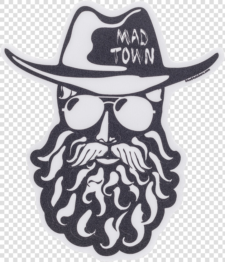 Cover Image For Blue 84 Bearded Man Mad Town Decal   Decal  HD Png DownloadTransparent PNG