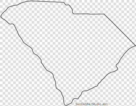 Free South Carolina Outline Thin Border  Cricut Design   Line Art  HD Png DownloadTransparent PNG