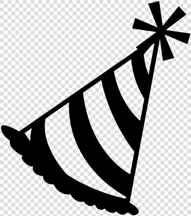 Party Hat   Party Hat Clip Art Black And White  HD Png DownloadTransparent PNG