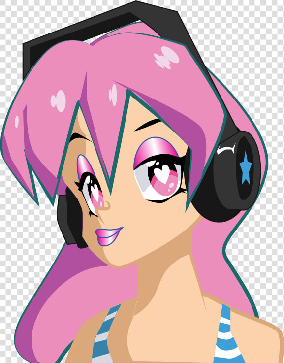 Transparent Cartoon Headphones Png   Woman With Headphones Transparent Png  Png DownloadTransparent PNG