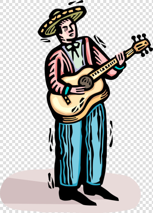 Vector Illustration Of Mexican Musician With Sombrero   Illustration  HD Png DownloadTransparent PNG