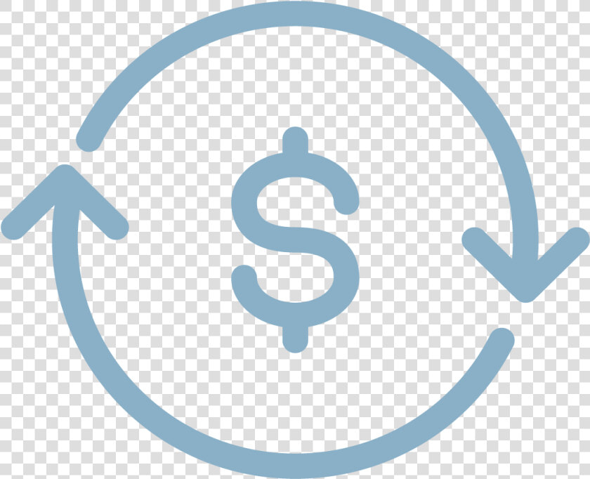 Icon Of A Dollar Sign With Arrows Circling Around It   Circular Icon Transparent Png  Png DownloadTransparent PNG