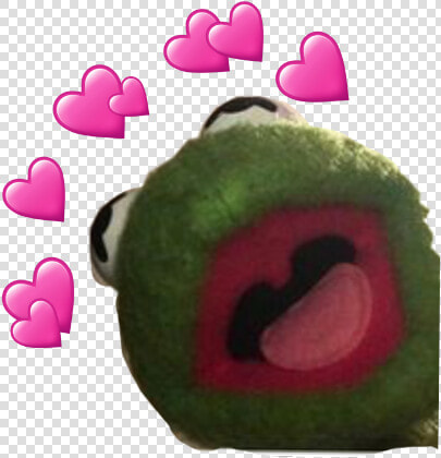  kermit  kermitmemes  tiktok  kermitthefrog  kermitlove   Kermit Heart Meme Painting  HD Png DownloadTransparent PNG