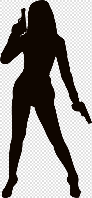 Firearm Woman Weapon Silhouette Clip Art   Girl With Gun Silhouette Png  Transparent PngTransparent PNG