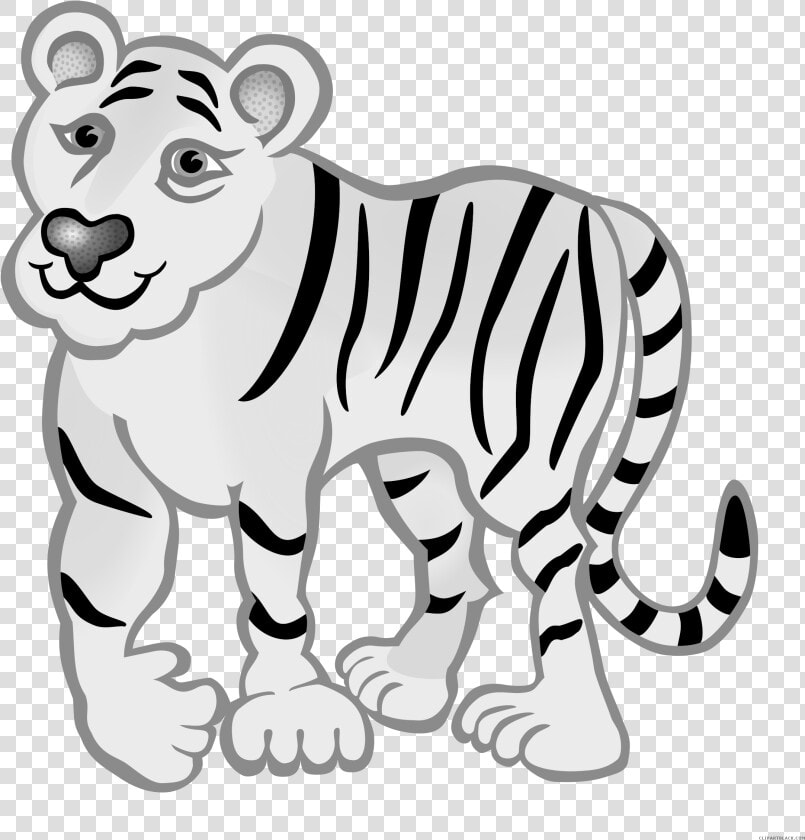 Tiger Animal Free Black White Clipart Images Clipartblack   Tiger Images For Coloring  HD Png DownloadTransparent PNG