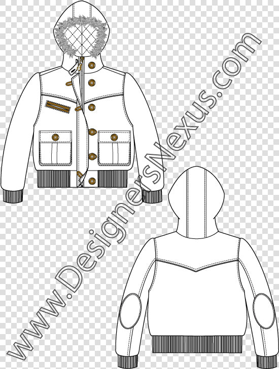 15 Hooded Drawing Kid For Free Download On Mbtskoudsalg   Fashion Sketches  HD Png DownloadTransparent PNG