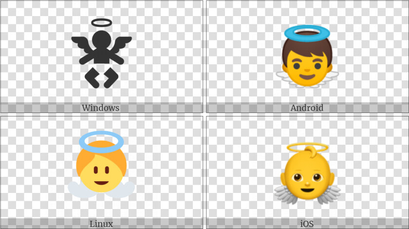 Baby Angel On Various Operating Systems   Smiley  HD Png DownloadTransparent PNG