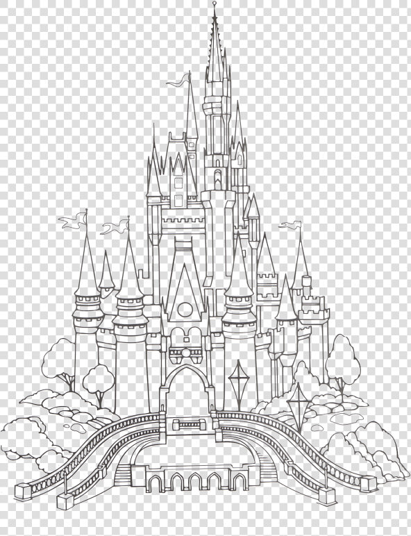 Stupid Bullshit Transparent Disney Castle Cinderella   Printable Castle Coloring Pages  HD Png DownloadTransparent PNG