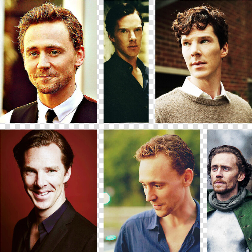 Tom Hiddleston And Benedict Cumberbatch Image   Collage  HD Png DownloadTransparent PNG