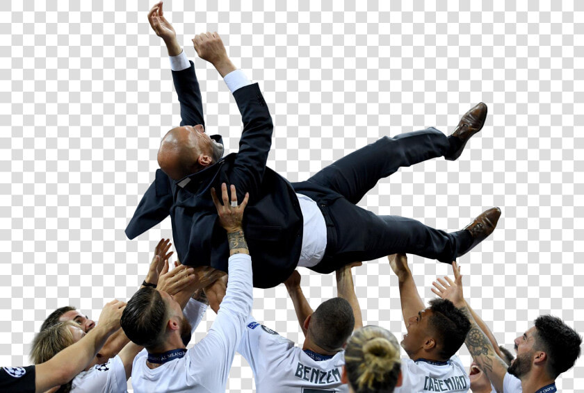 Real Madrid Team  amp  Zinedine Zidane render   Acrobatics  HD Png DownloadTransparent PNG