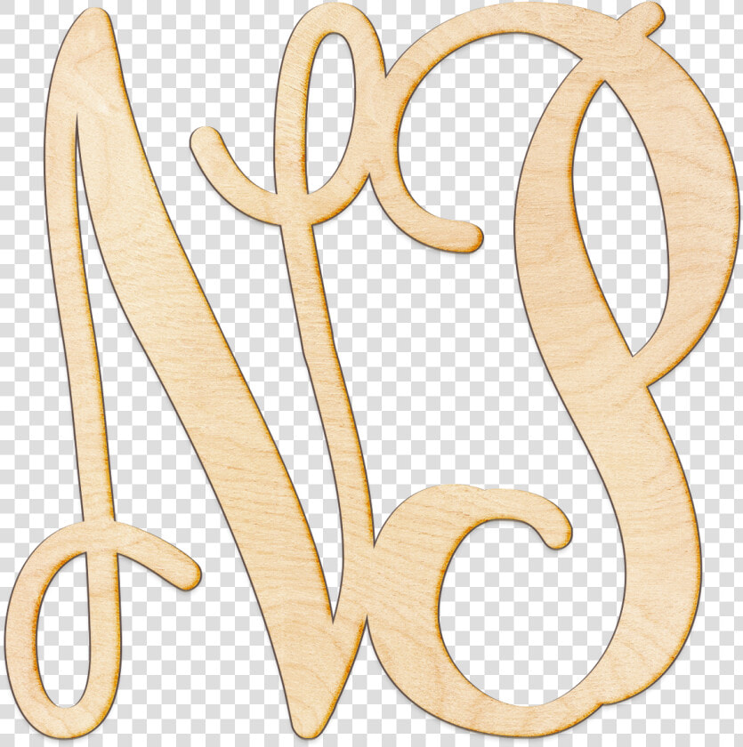 Vine Initials Monogram Wood Sign Class   Calligraphy  HD Png DownloadTransparent PNG