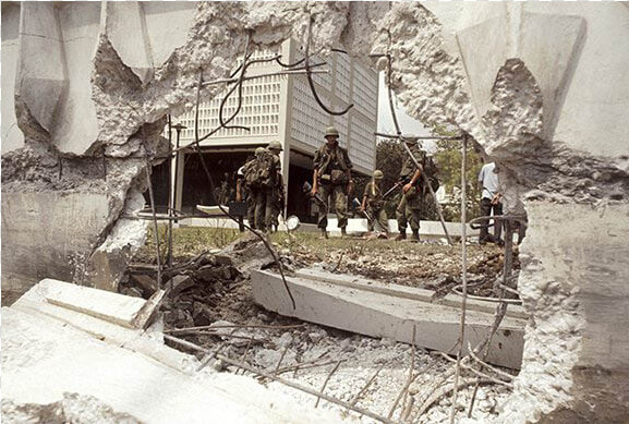 North Vietnamese Forces Blew A Hole In The Wall Of   Tet Offensive Us Embassy Attack  HD Png DownloadTransparent PNG