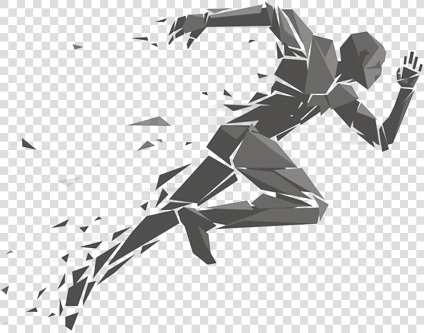 Geometry Running Illustration Man Free Download Png   Running Man Drawing  Transparent PngTransparent PNG