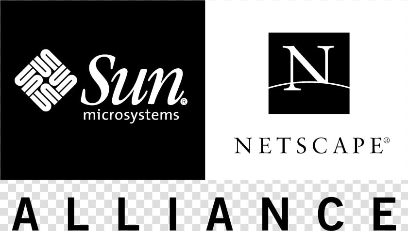 Sun Netscape Alliance Logo Black And White   Graphic Design  HD Png DownloadTransparent PNG