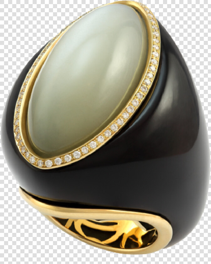 18kt Gold Ring With Uphondo And Moonstone And Little   Ring  HD Png DownloadTransparent PNG