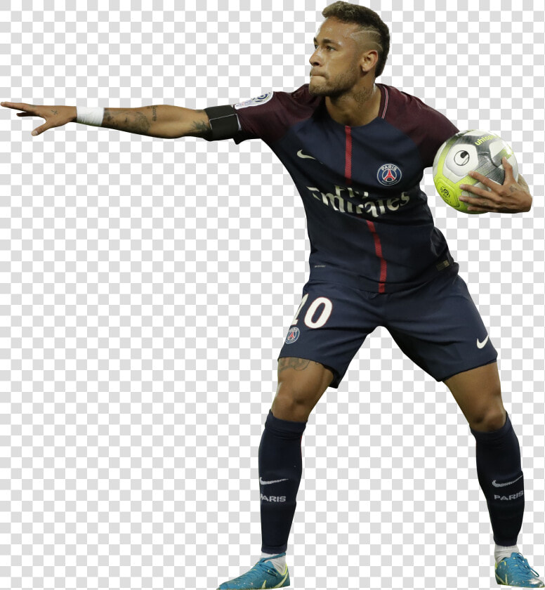 Neymar Psg 2017 With Ball   Neymar Paris Saint Germain Png  Transparent PngTransparent PNG