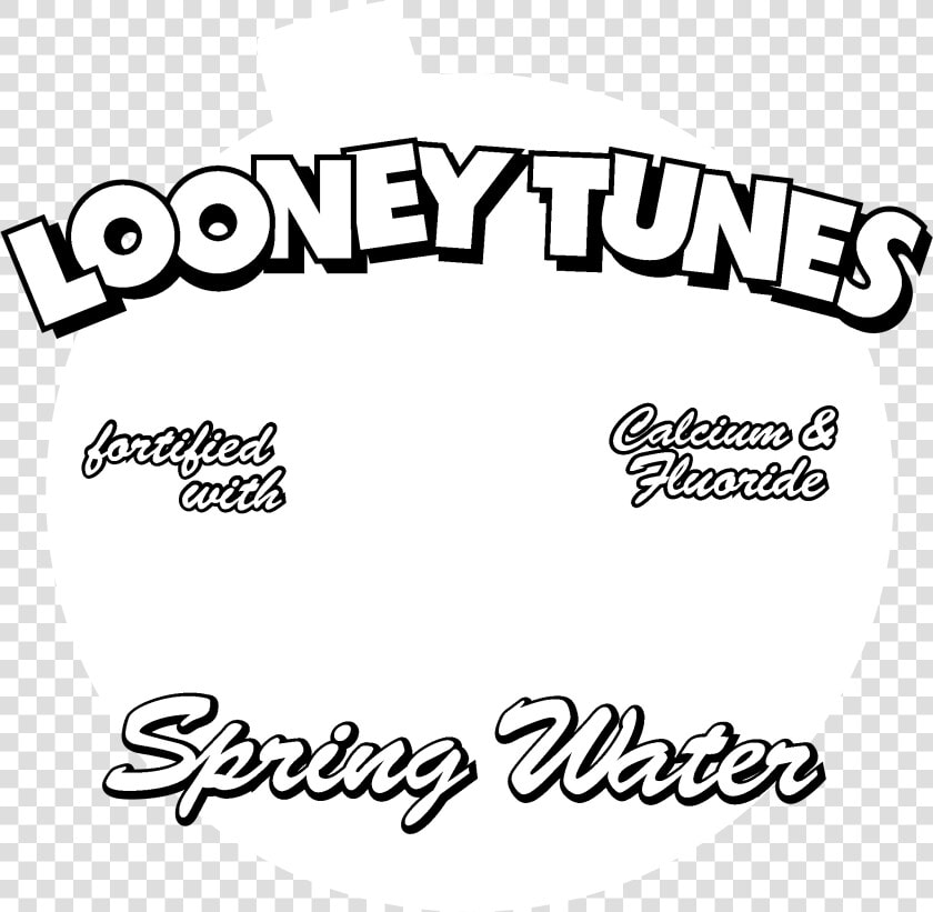 Looney Tunes Spring Water Logo Black And White  HD Png DownloadTransparent PNG