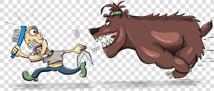 Chase  Bear  Hairdresser  Escape  Scissors  Comb   Chase Escape  HD Png DownloadTransparent PNG