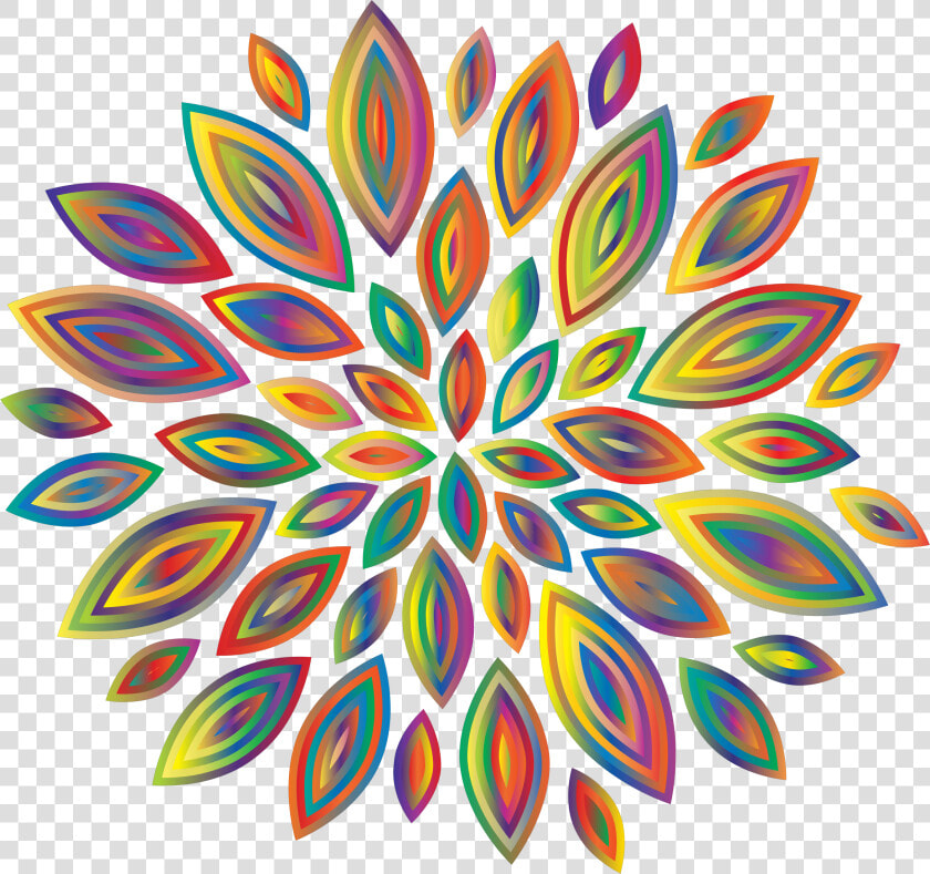 Chromatic Flower Petals 6 Clip Arts   Flower Black And White  HD Png DownloadTransparent PNG