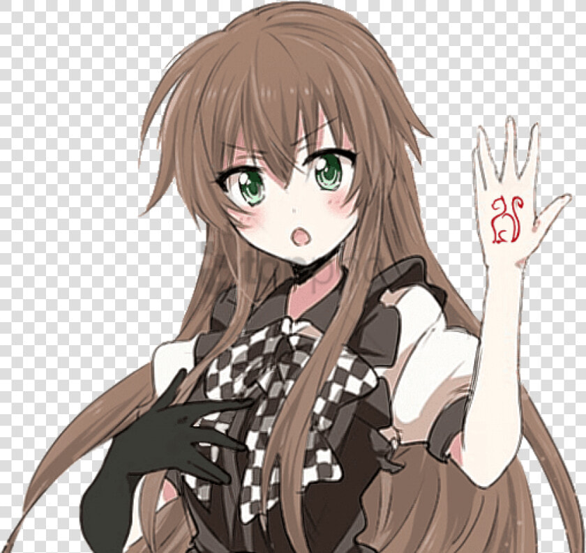 Transparent Brown Eye Clipart   Anime Girl With Brown Hair And Green Eyes  HD Png DownloadTransparent PNG