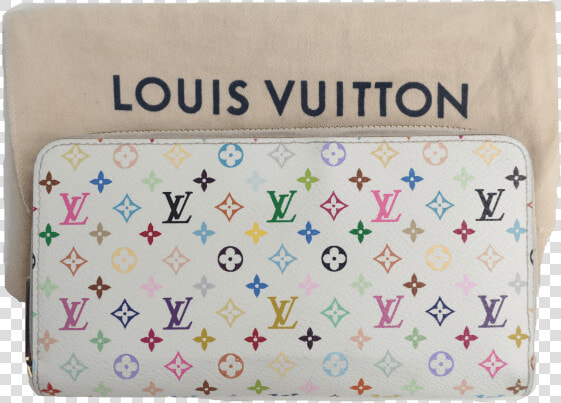 Louis Vuitton Multicolor Zippy Wallet White  HD Png DownloadTransparent PNG