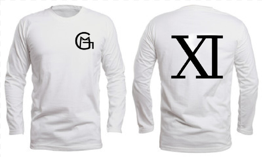 White Tshirt Front And Back Long Sleeve  HD Png DownloadTransparent PNG