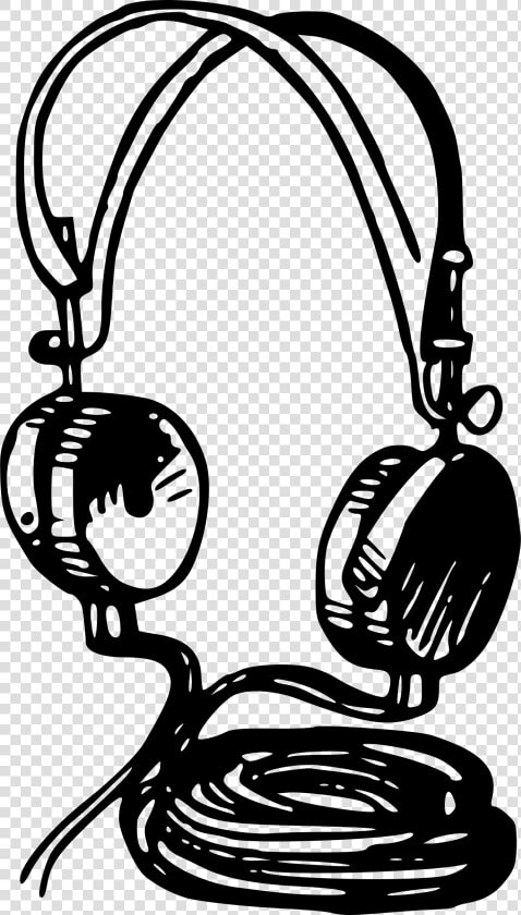 Wireless Headset Clip Arts   Old Headphones Clip Art  HD Png DownloadTransparent PNG