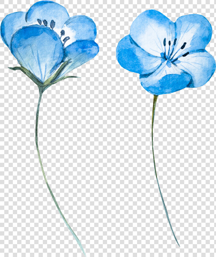 Blue Watercolor Flower Png   Blue Watercolor Flower Vector  Transparent PngTransparent PNG