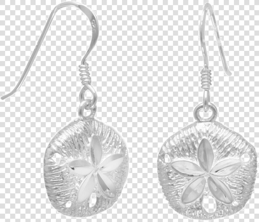 Diamond Cut Sand Dollar French Wire Earrings   Earrings  HD Png DownloadTransparent PNG