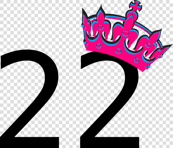 Pink Tilted Tiara And Number 22 Svg Clip Arts  HD Png DownloadTransparent PNG