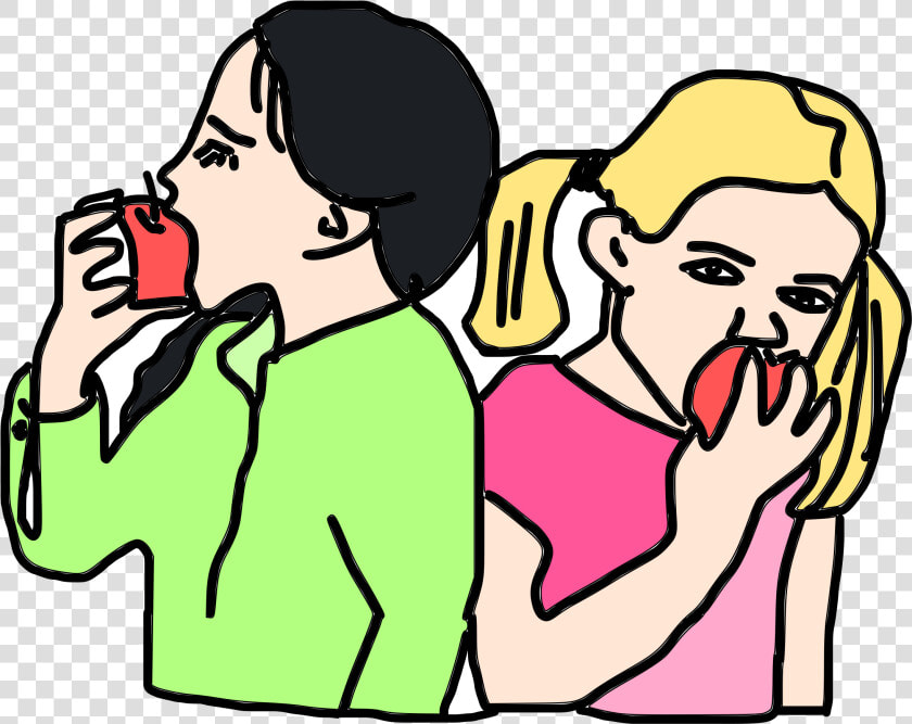 Eating Eaten Apple Clip Art Clipart Girls Are Apples  HD Png DownloadTransparent PNG