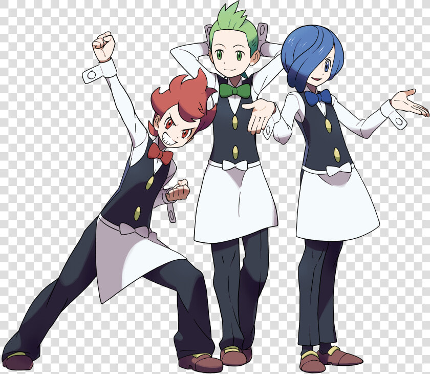 Pokemon Trio Gym Leaders   Png Download   Pokemon Cilan Chili Cress  Transparent PngTransparent PNG