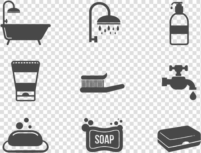 Bathroom Bathtub Shower Icon   Bathroom Icon Vector  HD Png DownloadTransparent PNG