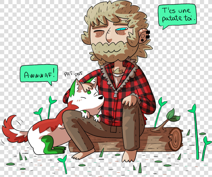 Dog And Lumberjack   Cartoon  HD Png DownloadTransparent PNG