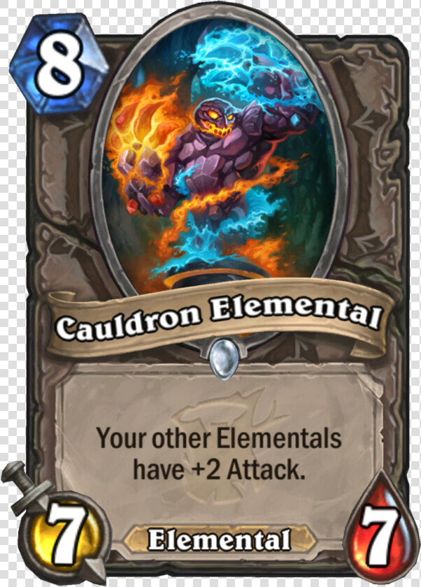 Zn C 8 Cauldron Elemental   Hearthstone 3 Mana 3 4  HD Png DownloadTransparent PNG