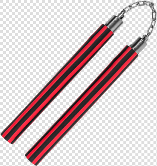 Stripe Foam Nunchaku With Chain   Nunchucks Transparent  HD Png DownloadTransparent PNG