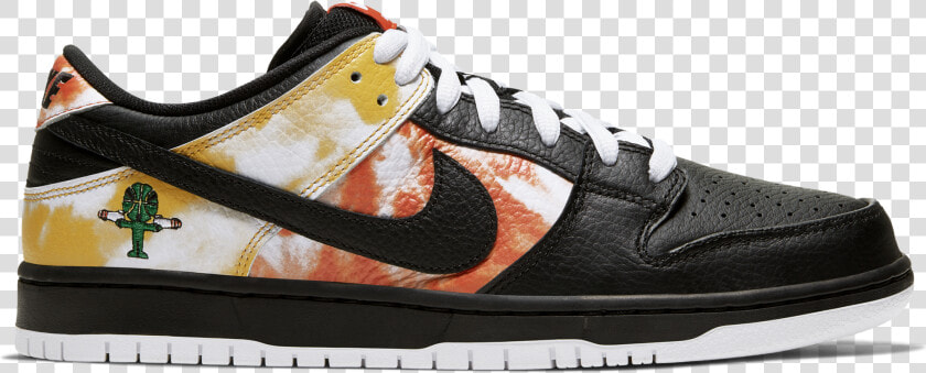 Nike Sb Dunk Low Pro Raygun Tie dye   Raygun 2019 Dunk On Foot  HD Png DownloadTransparent PNG