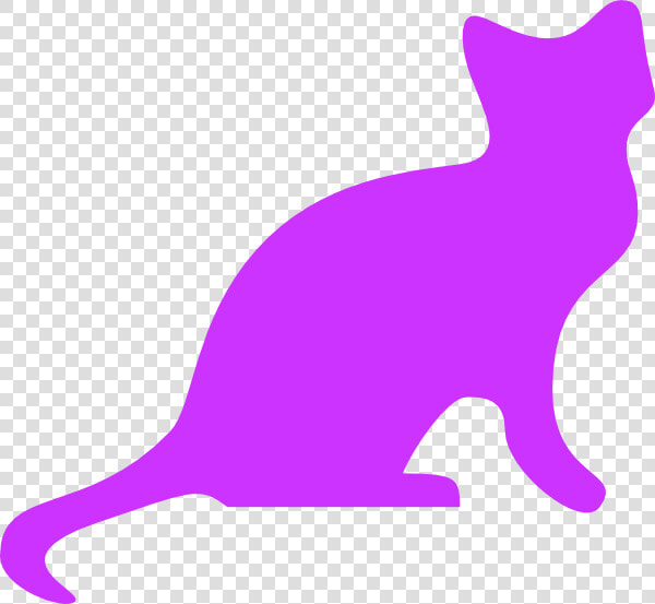 Purple Cat Silhouette   Purple Cat Clipart  HD Png DownloadTransparent PNG