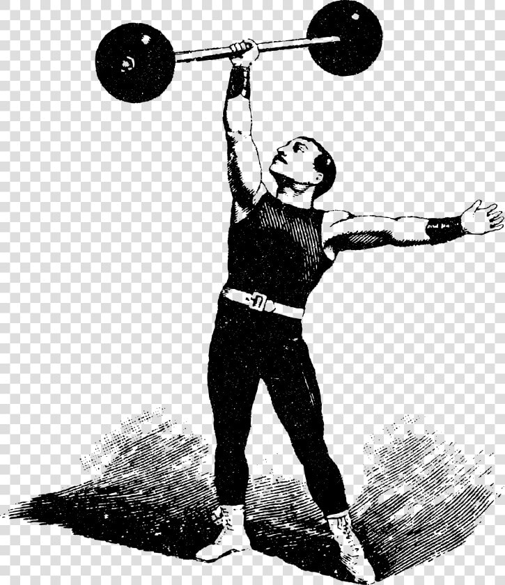 Vintage Weight Lifter   Png Download   Vintage Strong Man Drawings  Transparent PngTransparent PNG