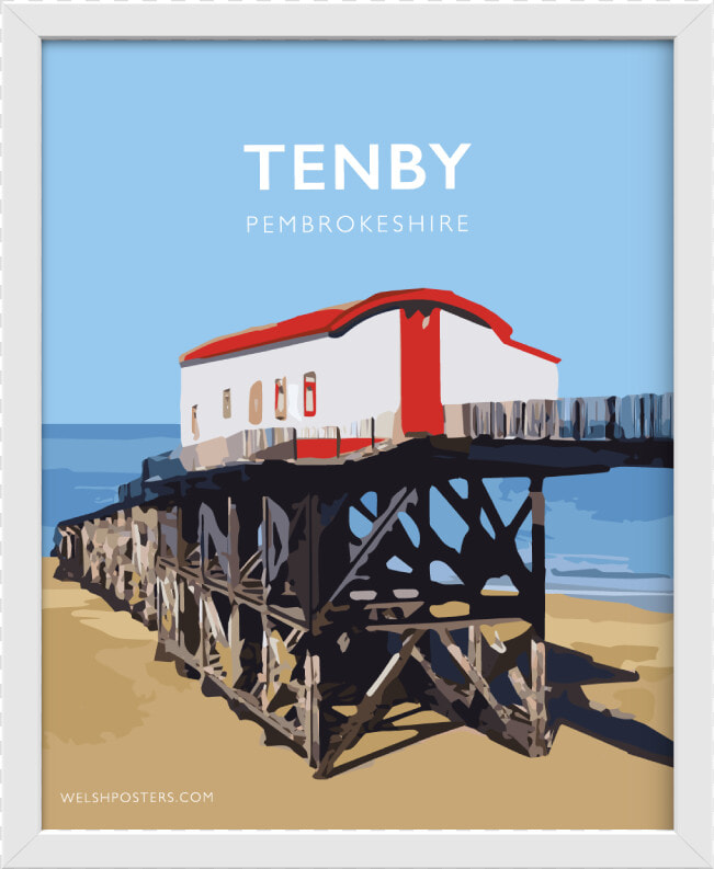 Tenby Rnli Lifeboat Station Welsh Poster Print Wales   Pier  HD Png DownloadTransparent PNG