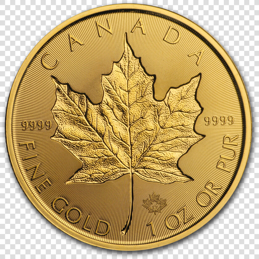 Buy 2019 Canada 1 Oz Gold Incuse Maple Leaf Bu Coin   2019 1 Oz Gold Maple Leaf  HD Png DownloadTransparent PNG